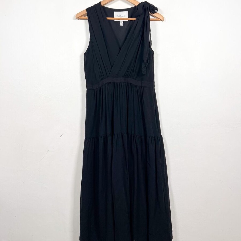 LK Bennett Black Silk Abigail Dress US6